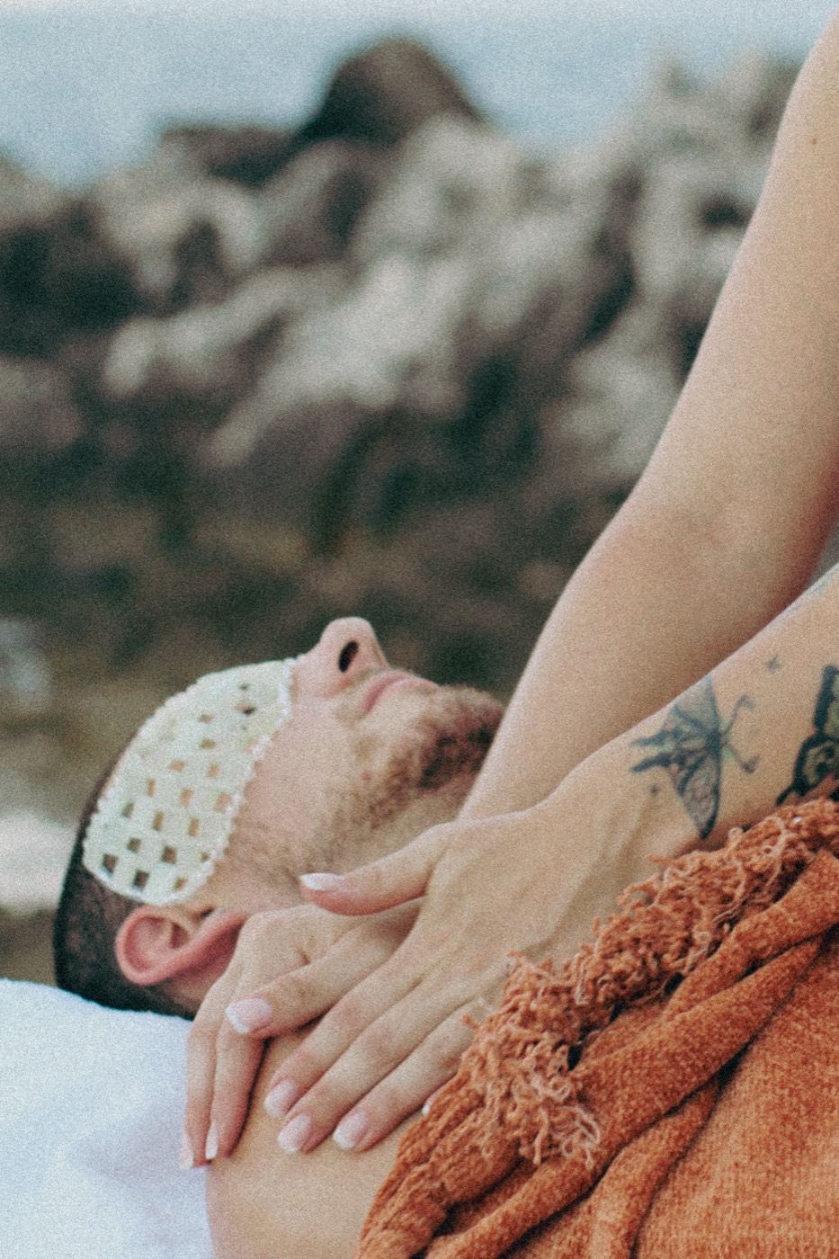 Facial work during a ritual